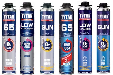 <p data-block-key="d7xjs">Tytan-polyuretaani tuotevalikoimaa</p>
