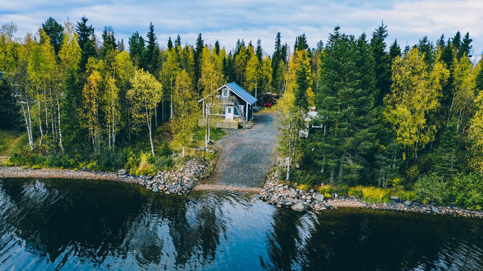 mökkiranta ja upea maisema