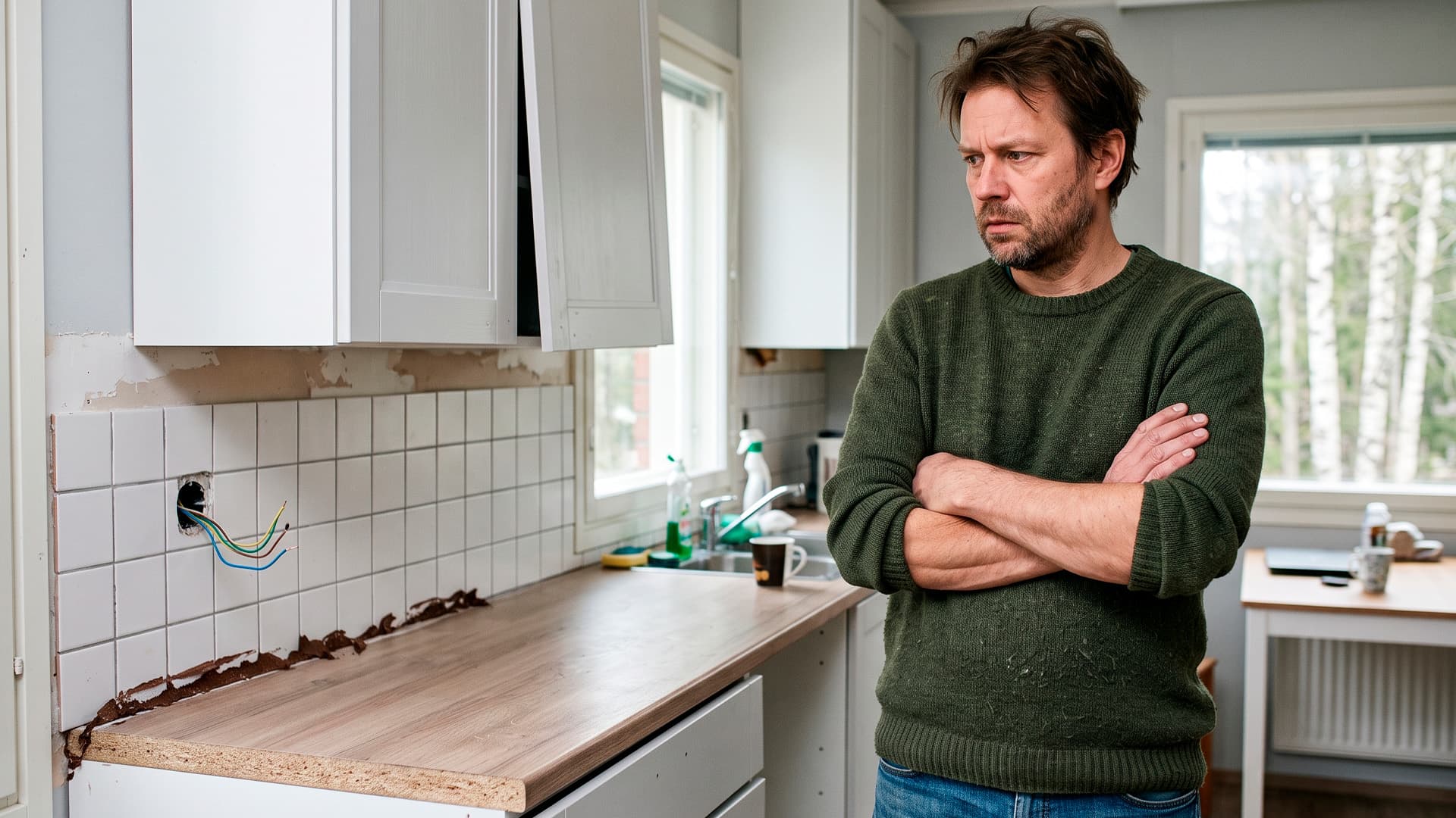 <p data-block-key="mdp5f">Remontin virheellisyyttä arvioidaan vertaamalla työn lopputulosta sopimukseen ja suunnitelmiin. Myös työn ammattitaitoisuudella ja huolellisuudella on merkitystä. (Tekoälyllä luotu kuva)</p>